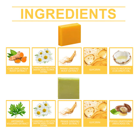 Turmeric Herbal Beauty Soap Deep Cleansing Moisturizing Refreshing Oil Control Body Care Bath Soap - V.I.P Digital Presence
