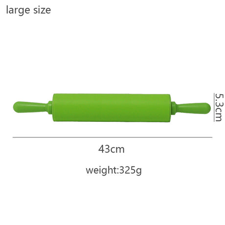 Wooden Handle Silicone Rolling Pin Rolling Pin Roller Flour Pin Small Medium And Large Household Baking Tools And Kitchenware - V.I.P Digital Presence