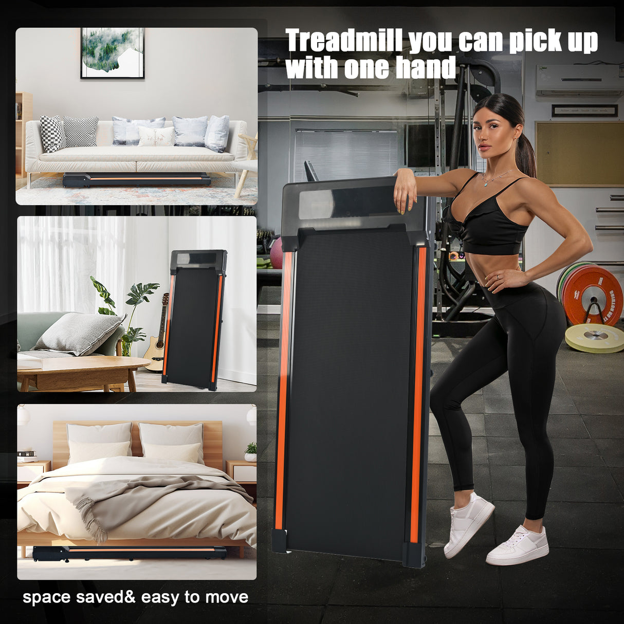 300 pound capacity desktop treadmill for home and office use, portable treadmill with 0.6 to 3.8 miles per hour - V.I.P Digital Presence