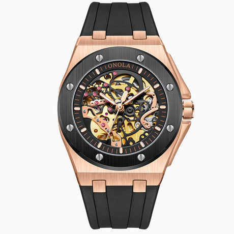 Fully automatic mechanical watch for men fashionable multi-color silicone tape waterproof watch - V.I.P Digital Presence