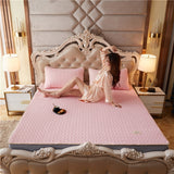 Summer Bed Sheet Ice Silk Mat Soft and Comfortable Latex Mattress Bedding Three-piece Breathable Mat for Comfortable Sleep