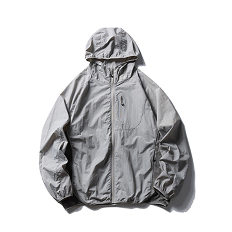 Camouflage Spliced Thin Hooded Sun Protection Clothing Men's Outdoor Sports Reflective Design Casual Jacket Trendy - V.I.P Digital Presence