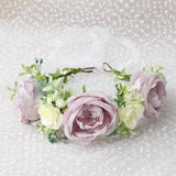 Korean style flower garland headwear fresh large peony flower crown runway dance party headband vacation countryside headband - V.I.P Digital Presence