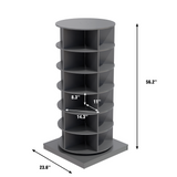 Grey 360 Rotating shoe cabinet 6 layers - V.I.P Digital Presence