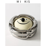 Light luxury and high-end feeling, home living room, anti fly ash with lid, office, high-end and atmospheric level, ceramic creative ashtray - V.I.P Digital Presence