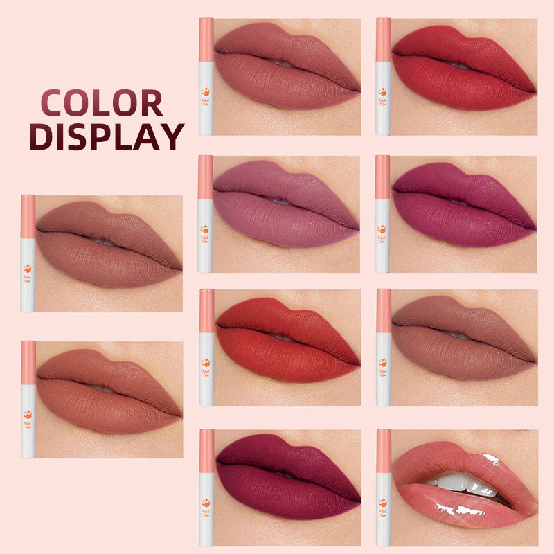 10 PCS Lana Del Rey Lipstick Matte Non Stick Cup Lip Gloss Smoke Pipe Lip Gloss Set Velvet Liquid Lipstick European Makeup - V.I.P Digital Presence