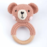 Campana relajante para bebé con nombre tallado, regalo para recién nacido, regalo para el baño, muñeca de dibujos animados tejida