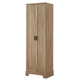 Storage Cabinet with Two Doors for Bathroom, Office, Adjustable Shelf, MDF Board, Brown - V.I.P Digital Presence