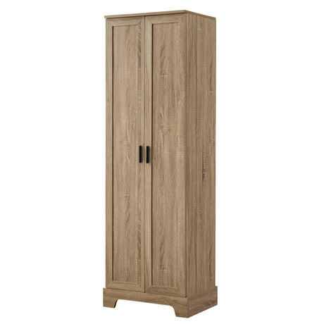 Storage Cabinet with Two Doors for Bathroom, Office, Adjustable Shelf, MDF Board, Brown - V.I.P Digital Presence