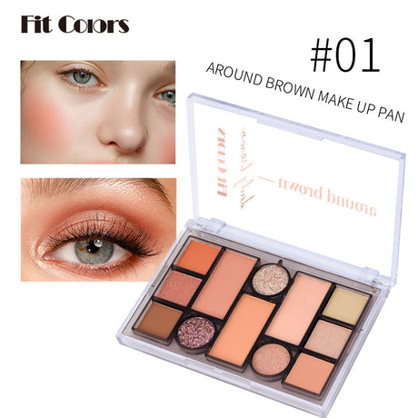 Fit Colors 12-Color Face Comprehensive Makeup Powder Palette Matte Pearlescent Earth Color Blush Eyebrow Powder Eye Shadow - V.I.P Digital Presence