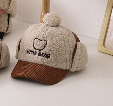 Children's Hat Autumn/Winter Ear Protection Warm Hat Boys' Corduroy Duck Tongue Hat Girls' Winter Fashion Baseball Hat - V.I.P Digital Presence