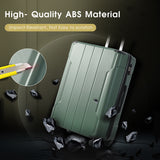Hardshell Luggage Spinner Suitcase with TSA Lock Lightweight Expandable 24'' (Single Luggage) Green + ABS + 24 Inch