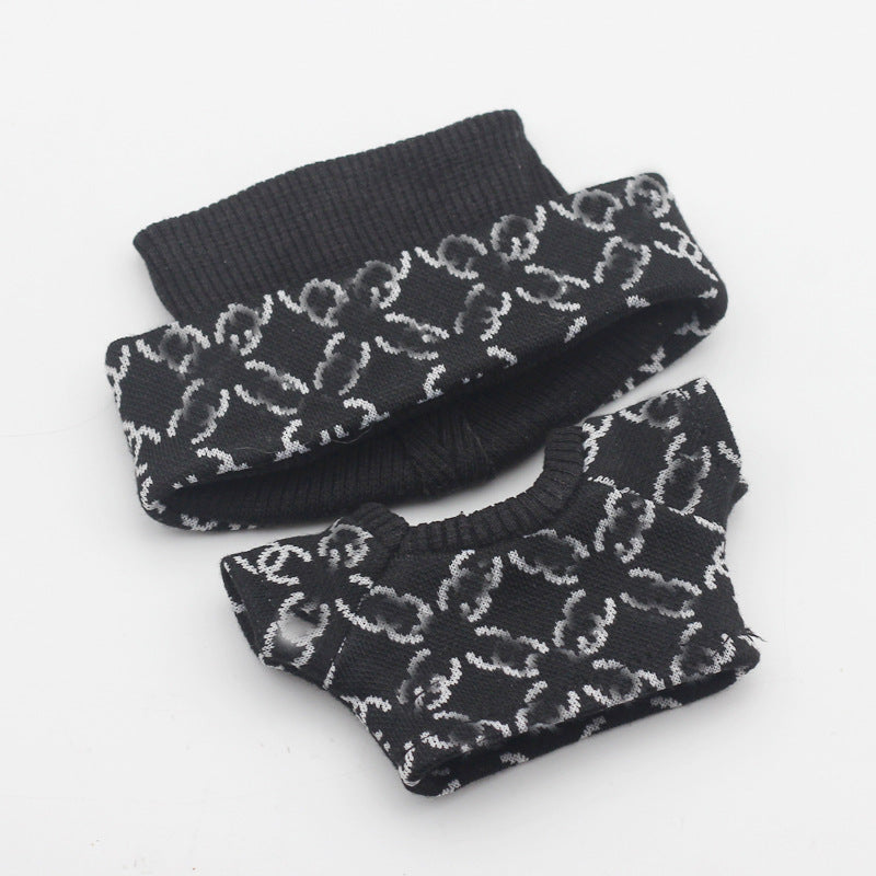 Caja sorpresa Labubu de 17 cm de primera y segunda generación, ropa para muñeca llorona de algodón de 10 cm, gorro estampado de punto