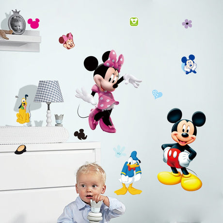 Mickey Minnie Decorative Painting Children's Room Background Wall Mickey Mouse Wall Sticker - V.I.P Digital Presence