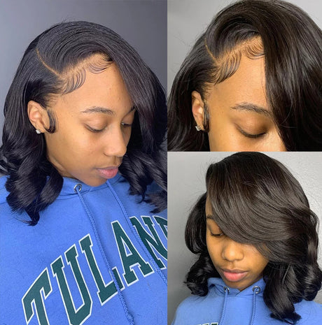 New Wig Women's Chemical Fiber Short Curly Hair Front Lace Wig Headgear - V.I.P Digital Presence