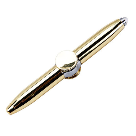 Multi functional rotating luminous flash decompression decompression fingertip rotating metal finger gyroscope ballpoint pen - V.I.P Digital Presence