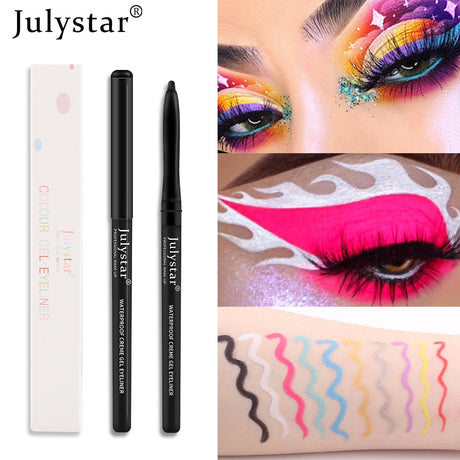 White Eyeliner Pencil Color Eyeliner Cream Not Easy To Smudge Waterproof Oil-Proof Slim Eyeliner Gel Pencil - V.I.P Digital Presence
