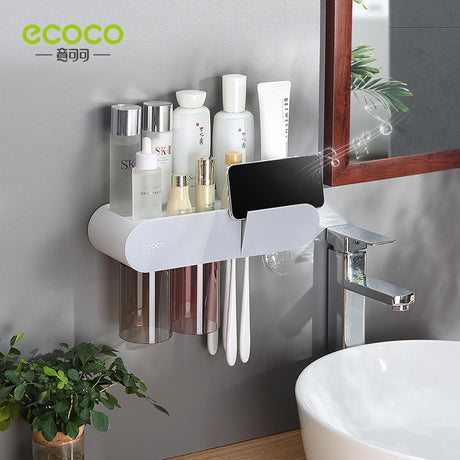 Toothbrush holder wall mounted home mouthwash cup electric non perforated dental tools, dental cylinder set holder - V.I.P Digital Presence