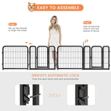 8-panel dog fence, 24 inch small dog pet fence, portable indoor pet game fence. Black, 22.2 inches wide x 23.6 inches high. - V.I.P Digital Presence