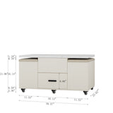 Modern lift coffee table, living room with 4 chairs, expandable 1 hidden storage space+2 drawers, folding dining table - V.I.P Digital Presence