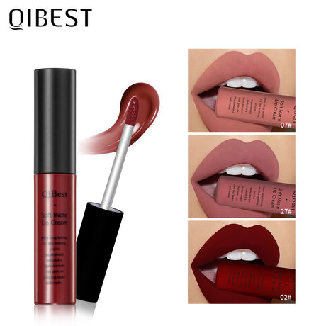 Qibest 34 Colors Matte Non-Stick Cup Does Not Fade Lip Gloss Matte Liquid Lipstick Makeup - V.I.P Digital Presence
