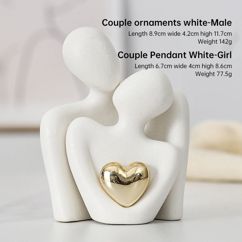 Creative couple figure decoration Newlywed home decoration Lover sculpture decoration figure desktop living room bookshelf decor - V.I.P Digital Presence