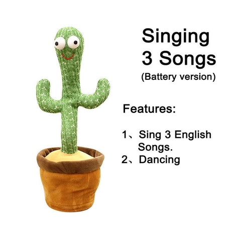 Dancing Cactus Electron Plush Toy Soft Plush Doll Babies Cactus That Can Sing And Dance Voice Interactive Bled Stark Toy For Kid - V.I.P Digital Presence