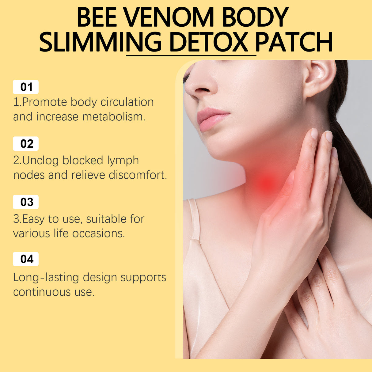 Toxic Bee Lymph Slimming Detox Patch Lymphothyroid Care Health Care Bee Venom Slimming Slimming Detox Patch - V.I.P Digital Presence