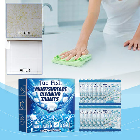 JUE FISH MultiSurface Cleaning Tablets, Kitchen Heavy Oil And Dirt Cleaning Stain Cleaner Effervescent Tablet - V.I.P Digital Presence