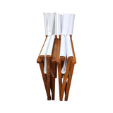 Folding Chair Wooden Director Chair Canvas Folding Chair Folding Chair 2pcs/set populus + Canvas (Color : White) - V.I.P Digital Presence