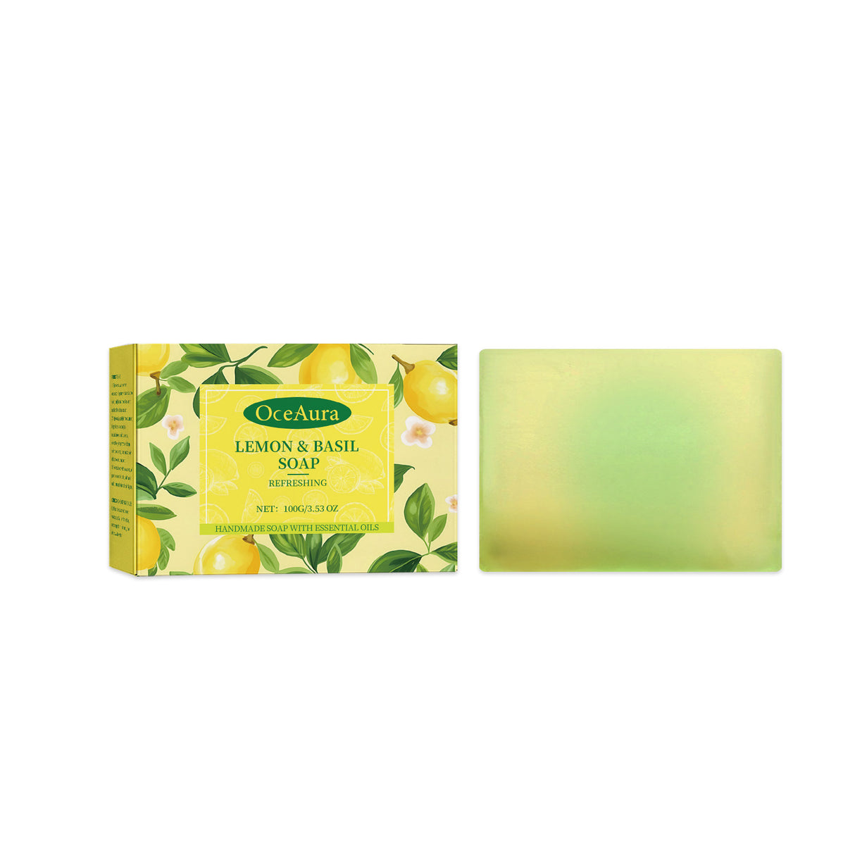 Lemon Refreshing Basil Soap Gently Cleanses Skin, Refreshing Pores, Tender Body Soap For Refreshing Bath - V.I.P Digital Presence
