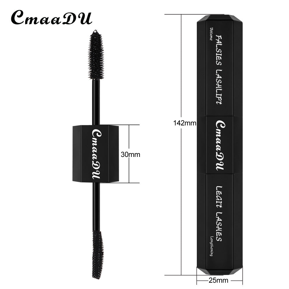 Mascara CmaaDu Large capacity 20ml ultra black double head mascara silicone brush head - V.I.P Digital Presence