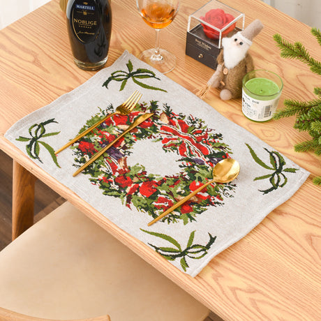 Christmas New Decorative Products Knitted Fabric Meal Mat Creative Knitted Meal Mat Tablecloth Elderly Tree Meal Mat - V.I.P Digital Presence