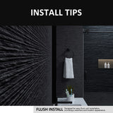 24x36 inch aluminum frame round rectangular bathroom wall mirror, matte black rust proof, tempered glass mirror - V.I.P Digital Presence