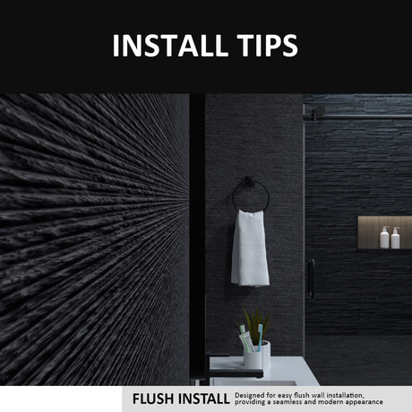 24x36 inch aluminum frame round rectangular bathroom wall mirror, matte black rust proof, tempered glass mirror - V.I.P Digital Presence