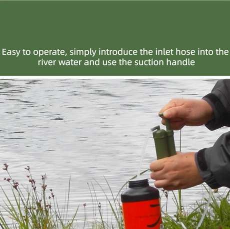 Outdoor water purifier, wilderness survival emergency rescue water filter, camping portable pump filter - V.I.P Digital Presence