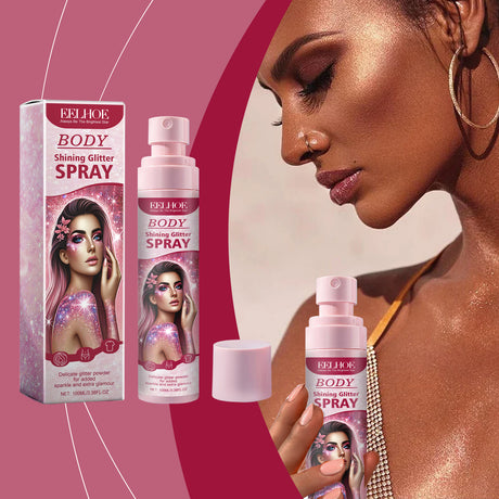 Stage Makeup Glitter Spray Facial Clavicle Brightening Glitter Natural Stereoscopic Long-Lasting Highlighter Spray - V.I.P Digital Presence