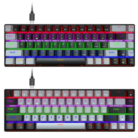 New 68 key RGB luminous esports game with blue and red axis mechanical keyboard laptop MAC 60% - V.I.P Digital Presence