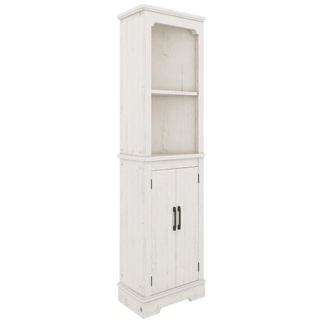 Tall Corner Cabinet with Doors for living room, bathroom,Dining Room or Kitchen,color:Wood grain beige - V.I.P Digital Presence