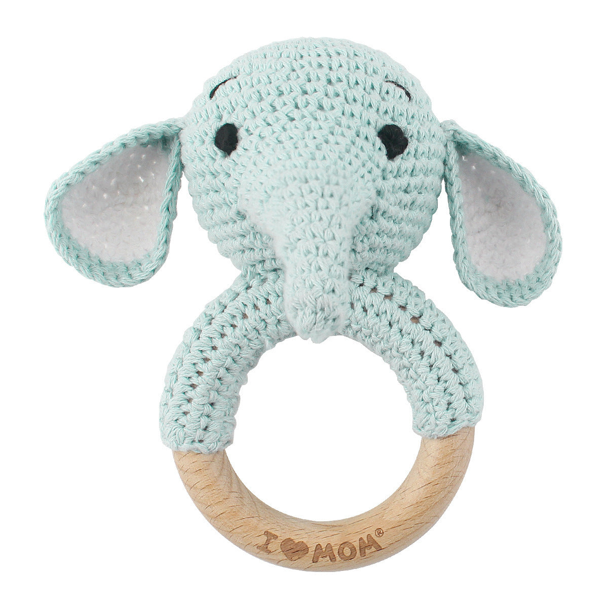 Campana relajante para bebé con nombre tallado, regalo para recién nacido, regalo para el baño, muñeca de dibujos animados tejida