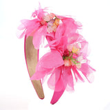 Fashionable handmade fabric crystal flower headband - V.I.P Digital Presence