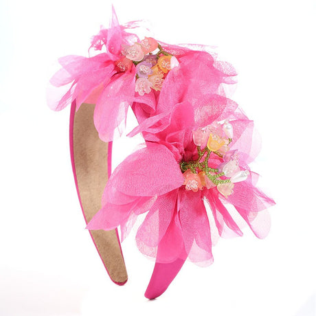 Fashionable handmade fabric crystal flower headband - V.I.P Digital Presence