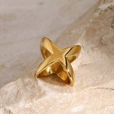 18K Gold-Plated Crisscross Ring - V.I.P Digital Presence