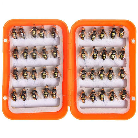 LEO 40pcs/box Fly Fishing Flies Lure High Carbon Steel Fly Tying Hooks for Trout Fishing Artificial Flies - V.I.P Digital Presence
