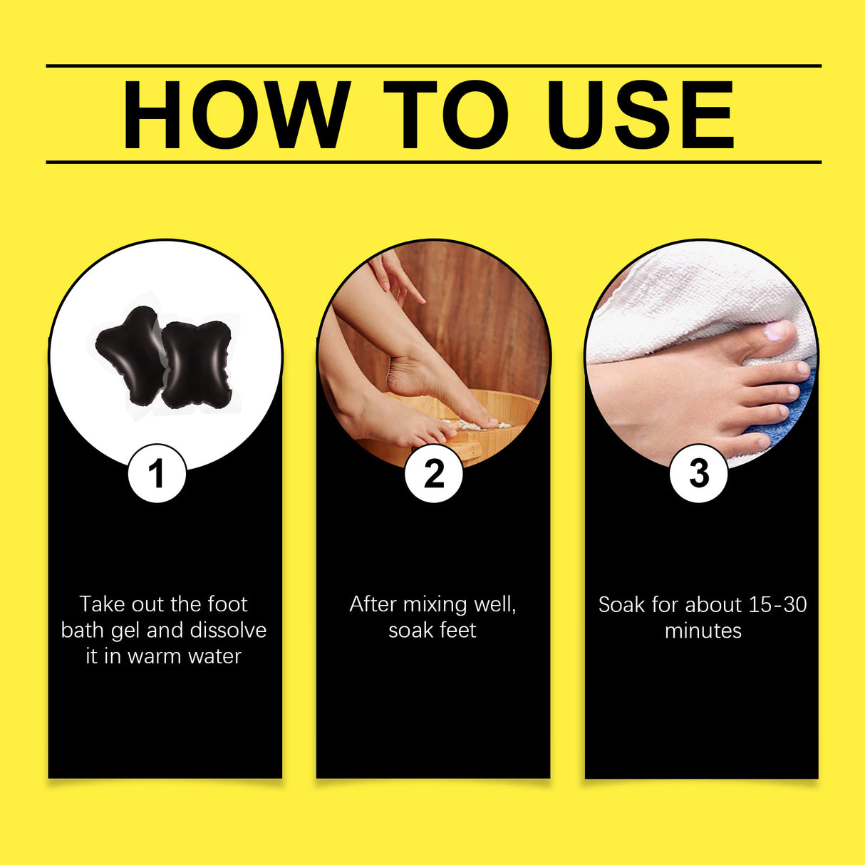 Foot Bath Foot Gel, Herbal Essence Leg Waist Care Foot Soak Package Foot Gel