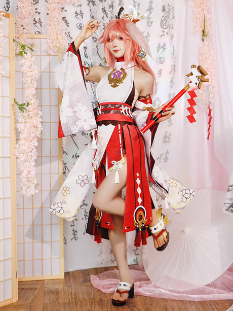 Genshin Impact Eight Gods Cosplay Costume Female Lightning General Eight Gods Anime COS server matching shoes - V.I.P Digital Presence