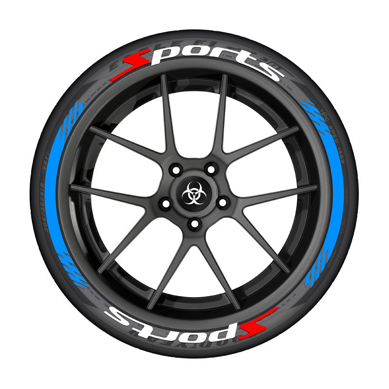 SPORTS series car tire letter sticker DIY sticker personalized modification sticker 3D three-dimensional all-in-ode tire sticker - V.I.P Digital Presence