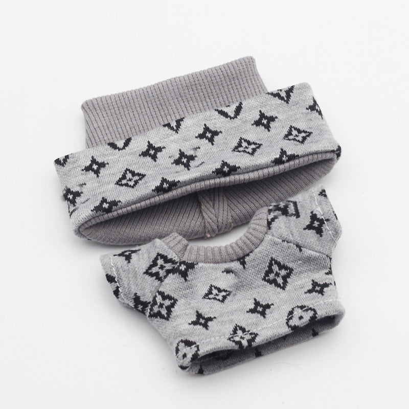 Caja sorpresa Labubu de 17 cm de primera y segunda generación, ropa para muñeca llorona de algodón de 10 cm, gorro estampado de punto