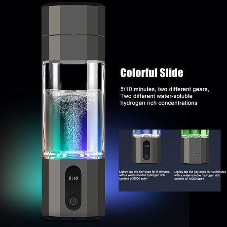 H60  6000PPB  Intelligent Hydrogen Rich Water Cup Portable Water Electrolysis Hydrogen Cup Leak-Proof Mug Healthy Drinking Cup - V.I.P Digital Presence
