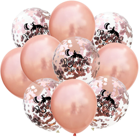Moon Castle Party Celebrates Latex Balloon Transparent Paper Shard Glitter Balloon Set - V.I.P Digital Presence
